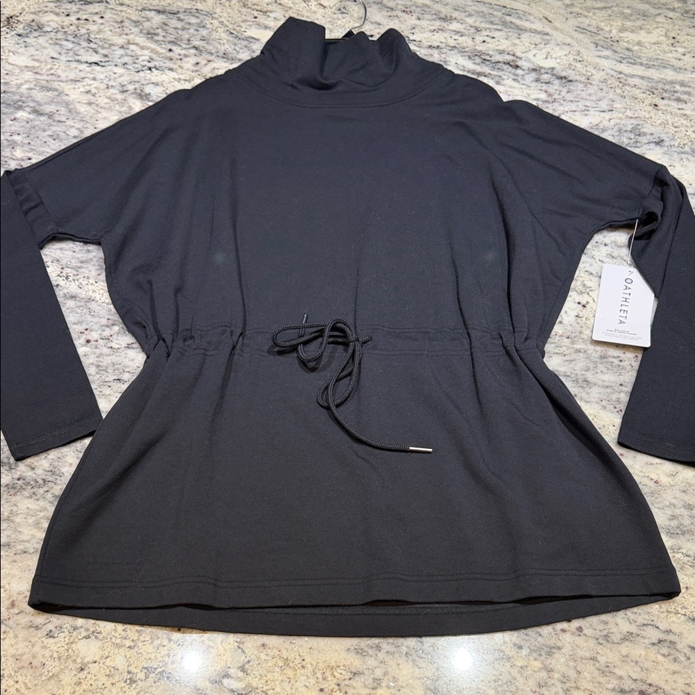 NWT Athleta Black Balance Cinch sweatshirt size small
